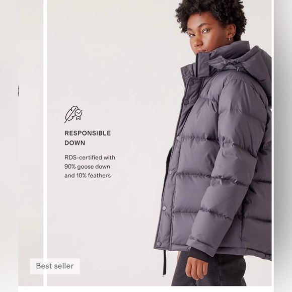 NWT Quince Responsible Down Puffer Jacket - Picture 4 of 11